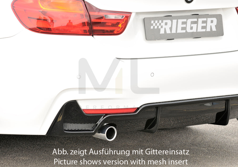 Rieger 00088054 BMW 4 Series F32 F33 F36 Rear Diffuser 2 | ML Performance EU Car Parts