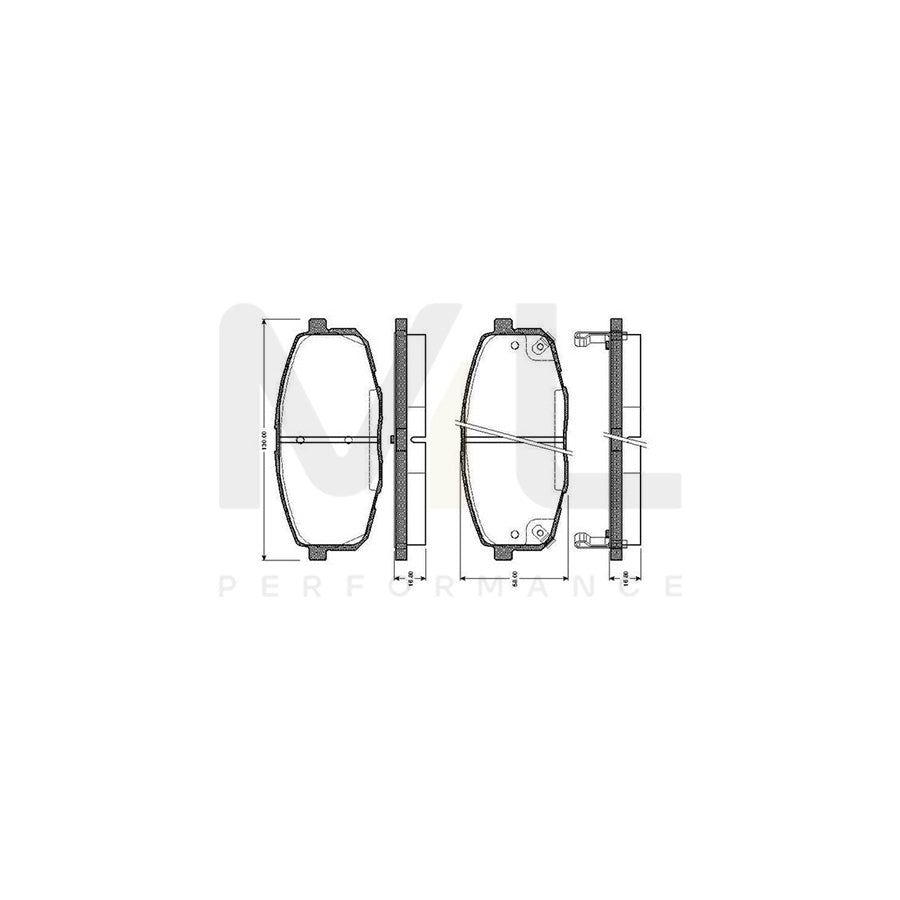 Bosch 0986Tb2460 Brake Pad Set Excl. Wear Warning Contact, With Accessories | ML Performance Car Parts