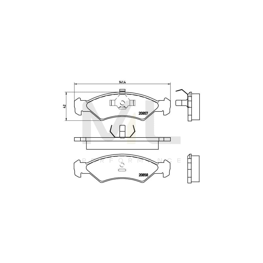 Brembo P 24 016 Brake Pad Set For Ford Fiesta Excl. Wear Warning Contact | ML Performance Car Parts