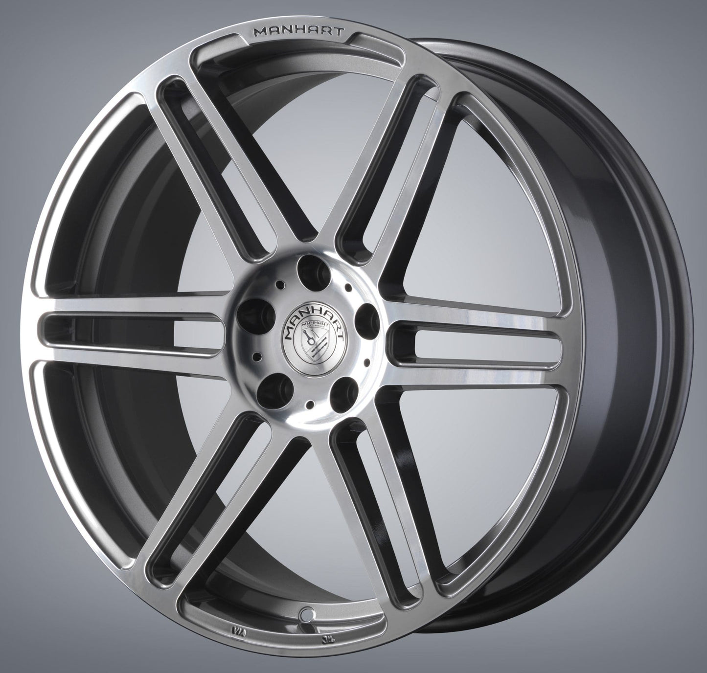 MANHART CONCAVE ONE RIM SET FOR MERCEDES-AMG C 63 GUNMETAL GRAY / DIAMOND POLISHED