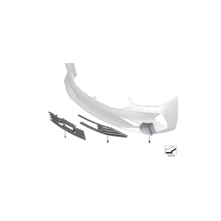 Genuine BMW 51117420988 G15 G14 G16 Grill, Air Intake, Open, Right (Inc. 840i, 840iX & 840dX) | ML Performance EU Car Parts