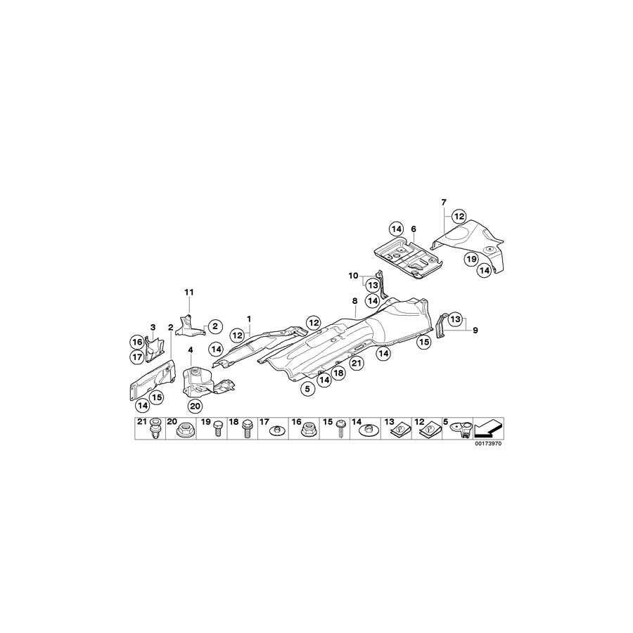 Genuine BMW 51487179946 E81 E82 E88 Bracket, Fuel Tank Heat Insulation Left (Inc. 120i, 118i & 116d) | ML Performance EU Car Parts