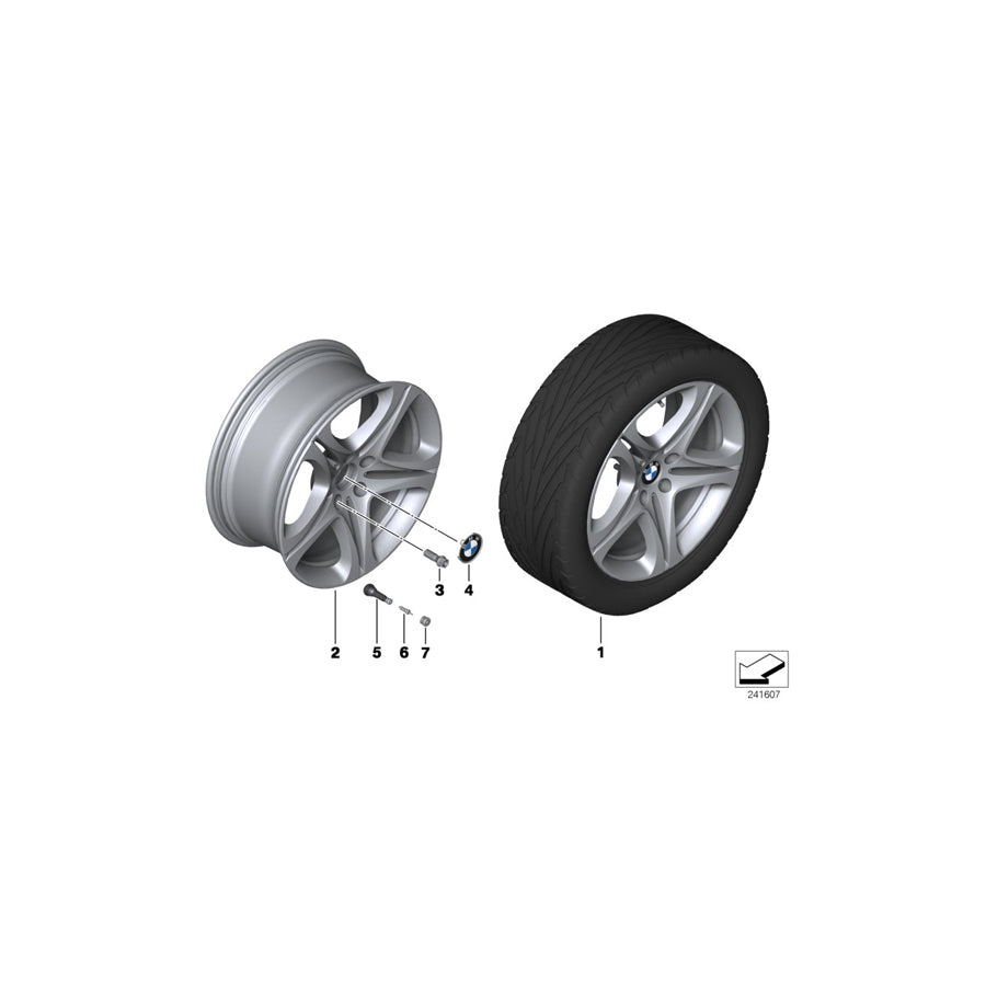 Genuine BMW 36116794692 F06 F11 Gloss-Turned Light Alloy Rim 8,5JX19 ET:33 (Inc. 640iX, M550dX & 525dX) | ML Performance EU