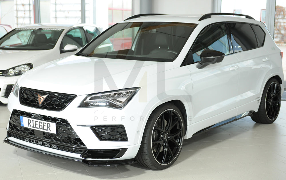 Rieger 00088227 SEAT 5FP Ateca Cupra Front Splitter 4 | ML Performance EU Car Parts