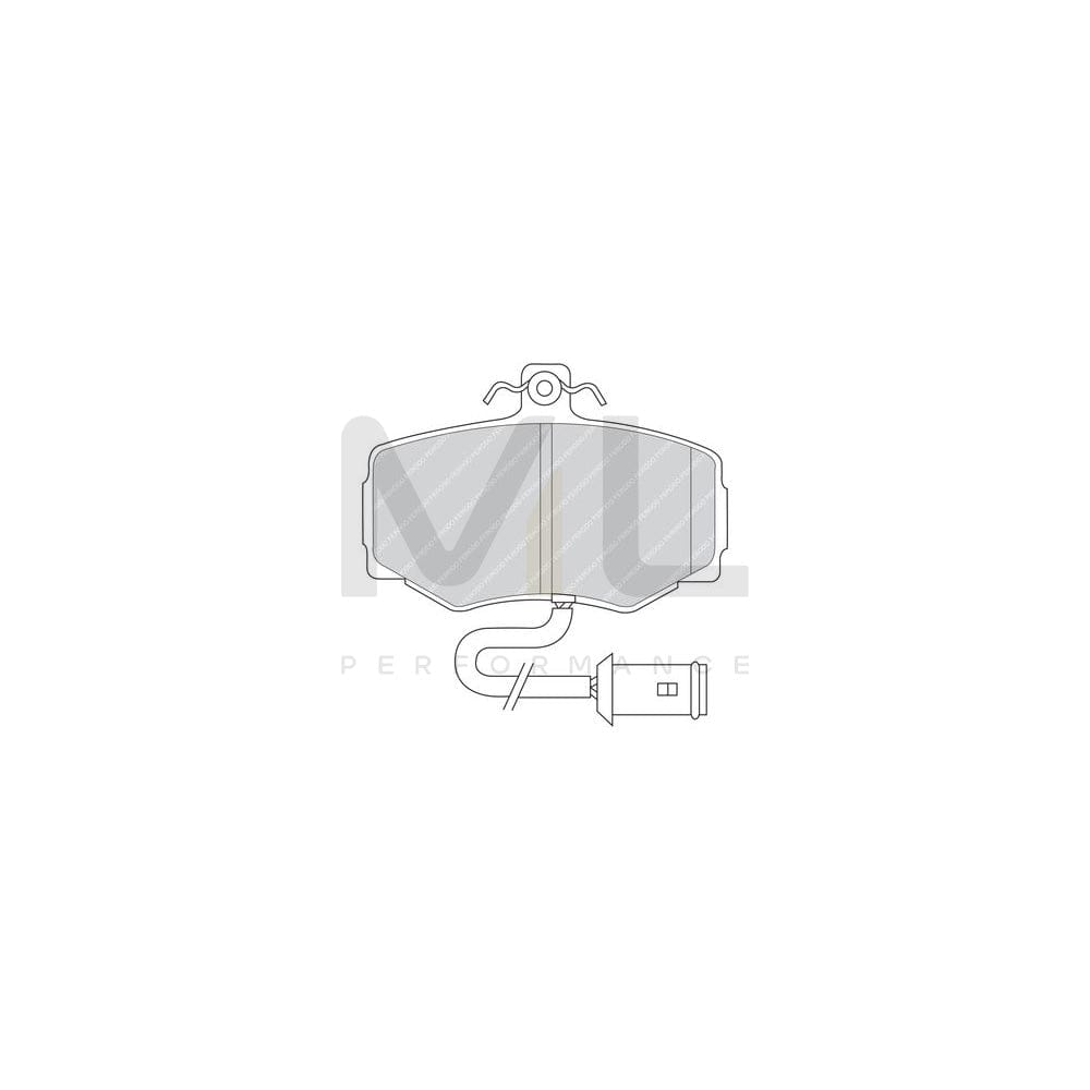 Ferodo Premier Fdb1493 Brake Pad Set Incl. Wear Warning Contact, With Brake Caliper Screws, With Piston Clip, Without Accessories | ML Performance Car Parts