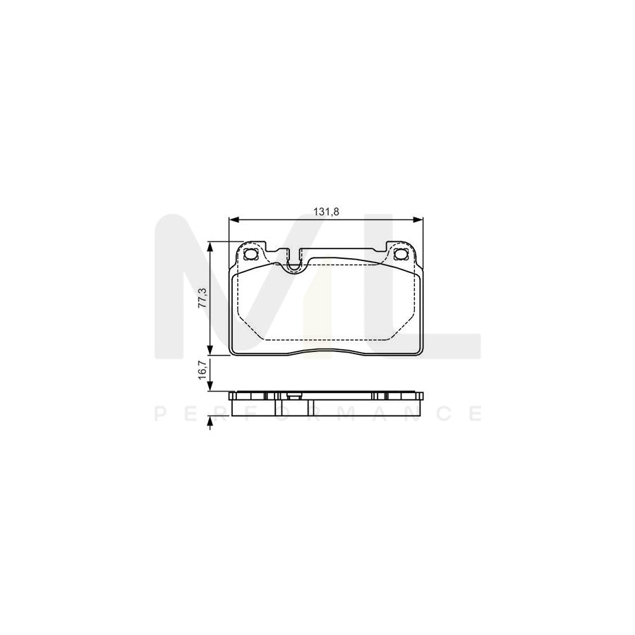 Bosch 0986Tb3212 Brake Pad Set For Audi Q5 (8Rb) | ML Performance Car Parts