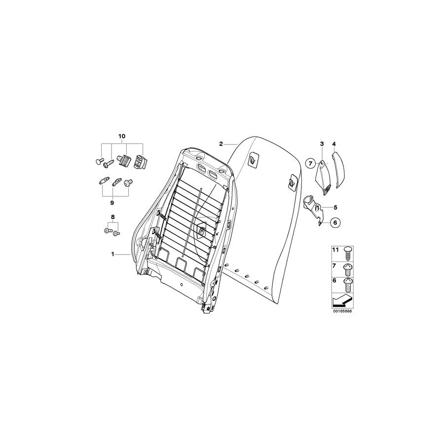 Genuine BMW 52107163130 E85 E86 Belt Deflector Right BEIGE (Inc. Z4 2.5i, Z4 3.0i & Z4 2.2i) | ML Performance EU Car Parts
