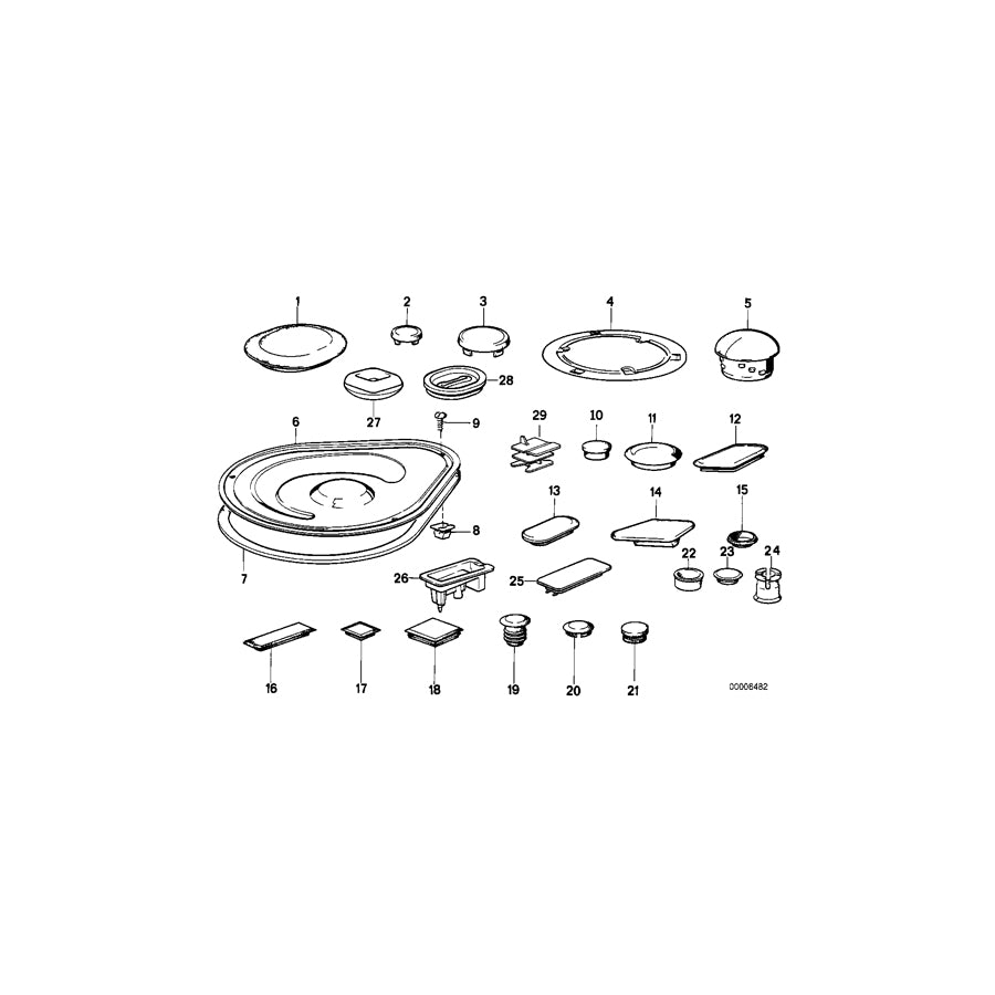 Genuine BMW 51711964819 E34 E32 Blind Plug D=15MM (Inc. 518i, 540i & 730iL) | ML Performance EU Car Parts