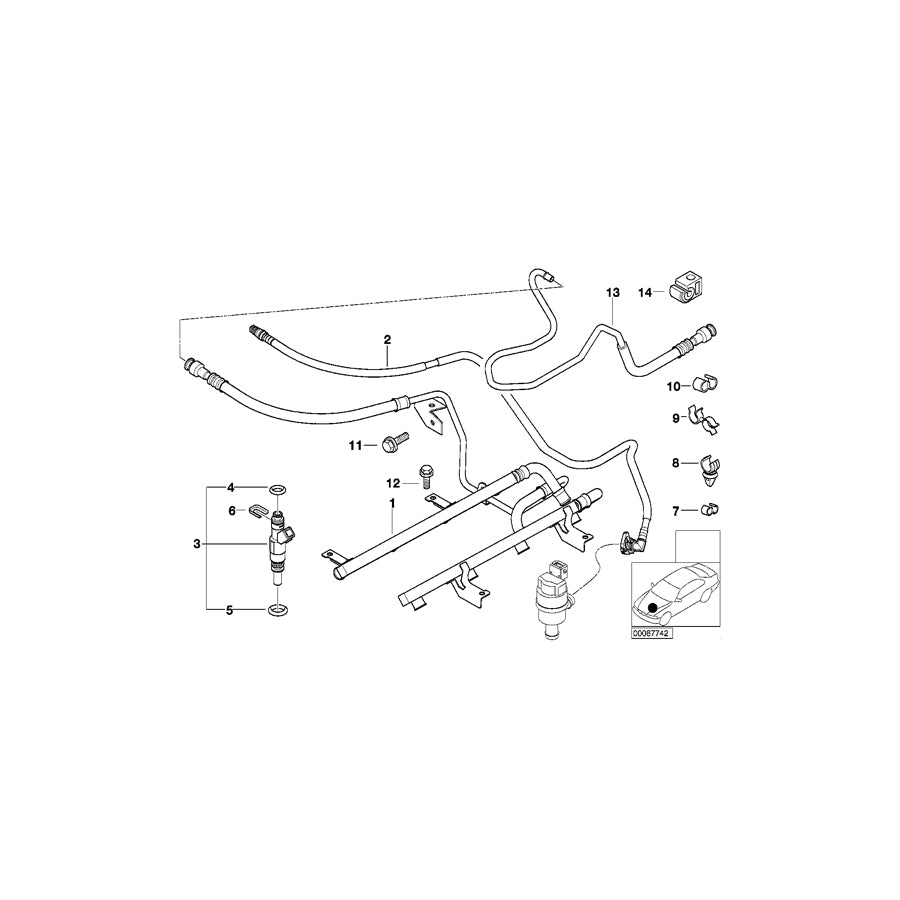 Genuine BMW 13311407982 E52 Feed Line (Inc. & Z8) | ML Performance EU Car Parts