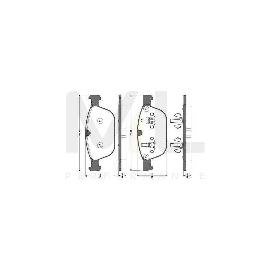 Bosch 0986Tb3095 Brake Pad Set For Volvo Xc60 I (156) Excl. Wear Warning Contact | ML Performance Car Parts