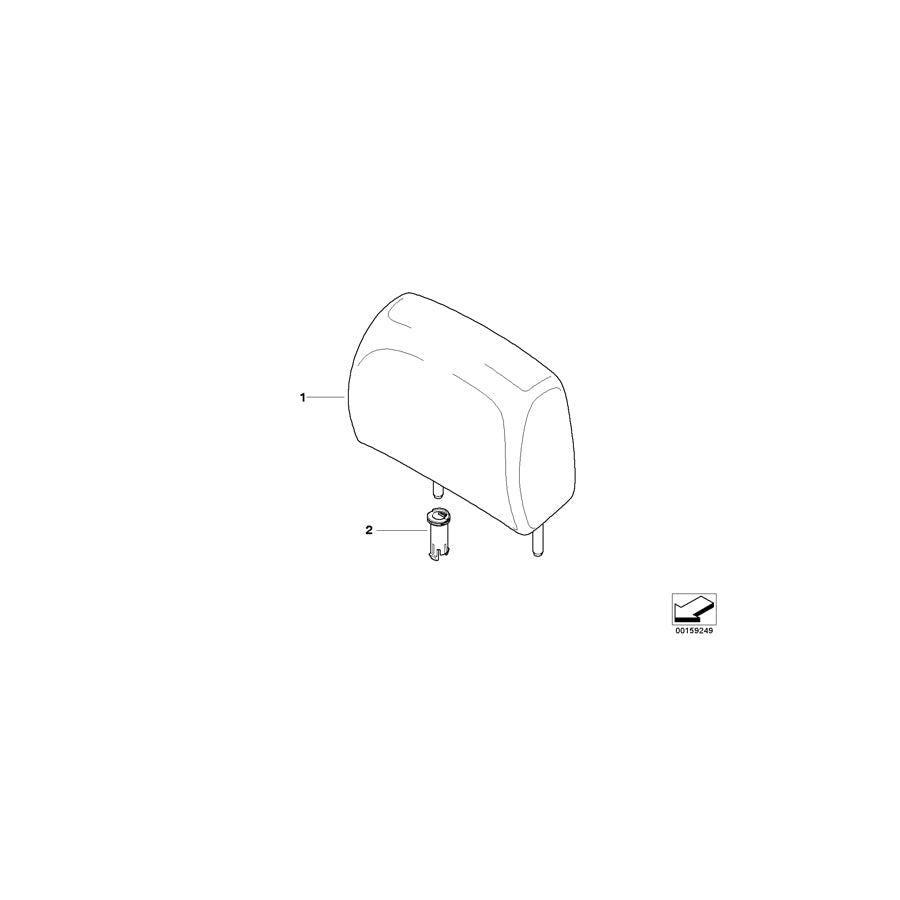 Genuine BMW 52209112412 E93 E93 Headrest Leather CREAMBEIGE (Inc. 330d, 320i & 330i) | ML Performance EU Car Parts