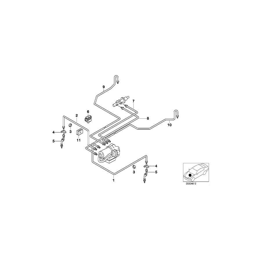 Genuine BMW 34326754527 E36 Pipe Rubber Covered M10/M10 (Inc. Z3 2.8, Z3 2.5 & Z3 2.2i) | ML Performance EU Car Parts
