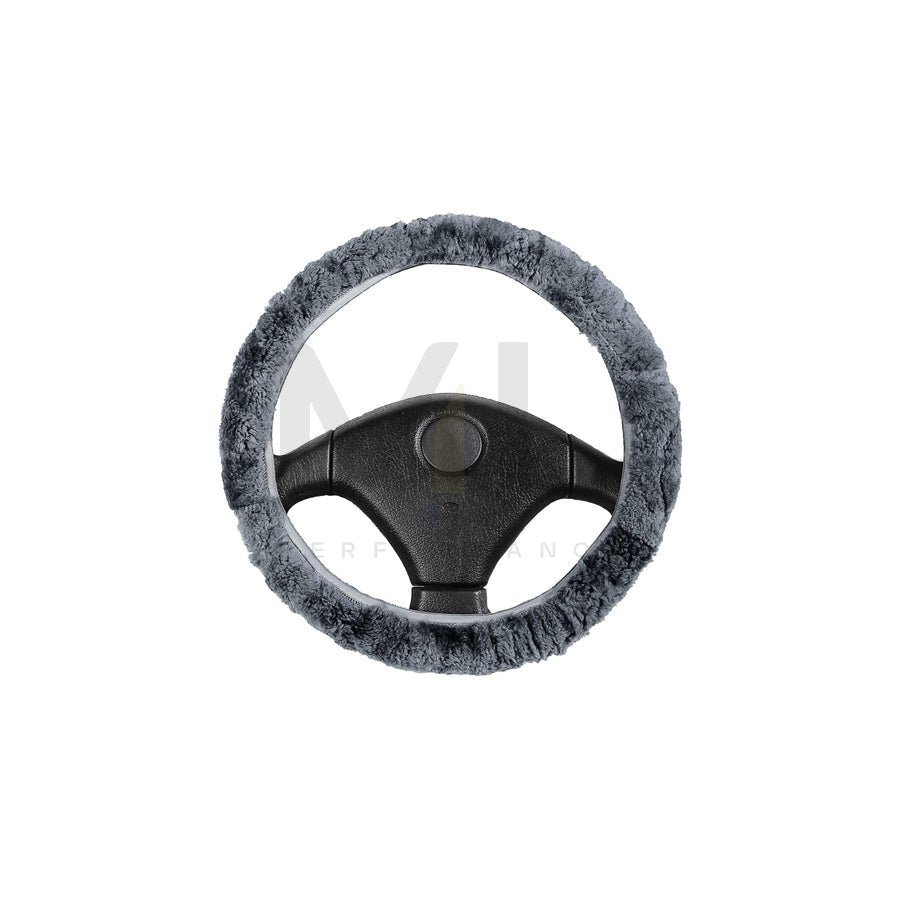 WALSER 19545 Steering wheel cover Grey, Ø: 36-41cm, Sheepskin | ML Performance Car Parts