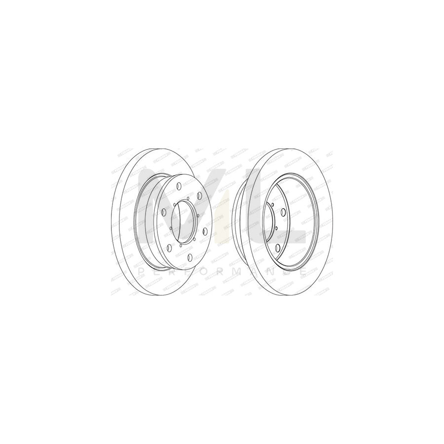 FERODO PREMIER FCR343A Brake Disc for IVECO Daily IV Box Body / Estate Solid | ML Performance Car Parts