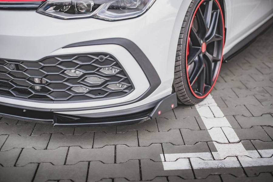 Maxton Design Volkswagen Golf GTI / R-Line MK8 Front Splitter + Flaps V.3