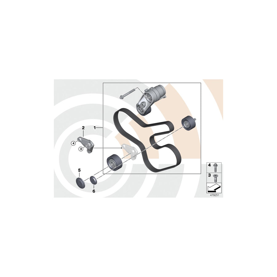 Genuine BMW 11282449731 F10 F12 F11 Set, Belts For Water Pump, Alternator VALUE LINE (Inc. 535i & 640i) | ML Performance EU Car Parts