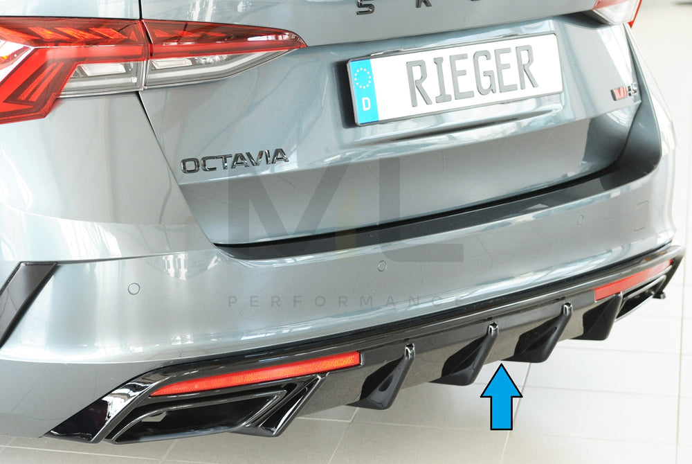 Rieger 00088254 Skoda NX Octavia RS Rear Diffuser 1 | ML Performance EU Car Parts