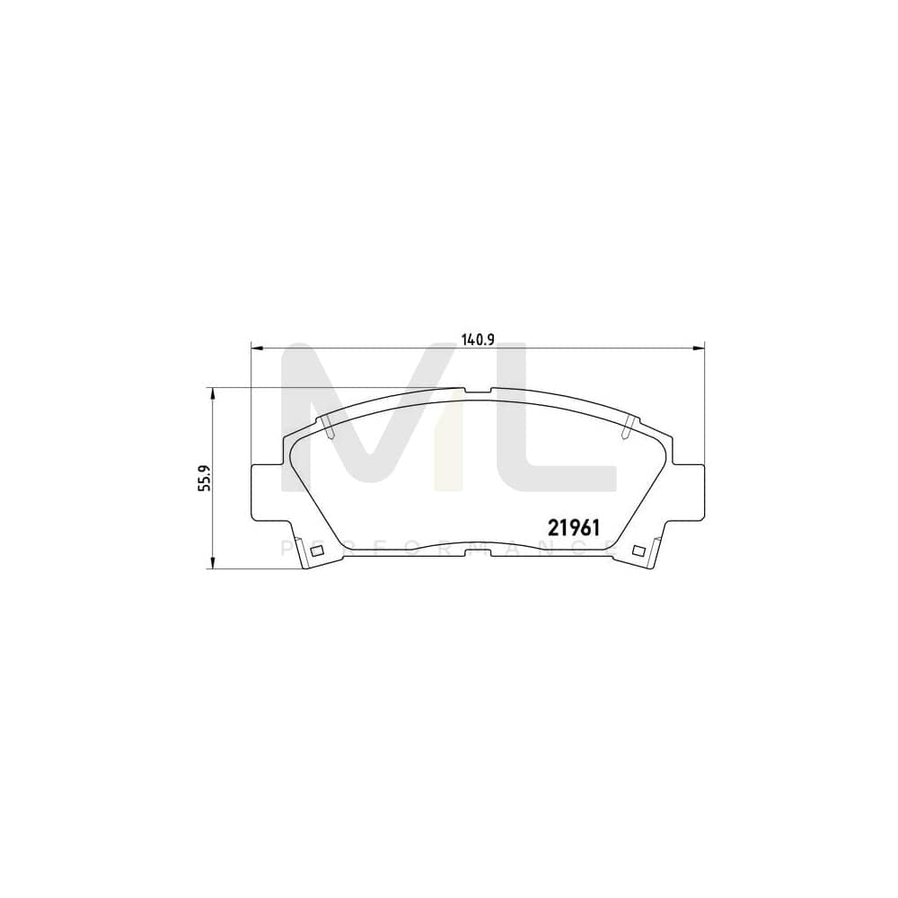 Brembo P 83 028 Brake Pad Set With Acoustic Wear Warning | ML Performance Car Parts