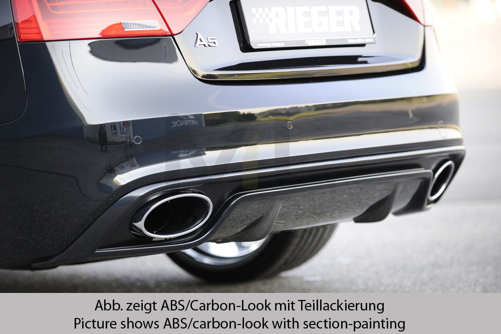 Rieger 00088018 Audi B8 B81 Rear Diffuser (A5 & S5) 4 | ML Performance EU Car Parts