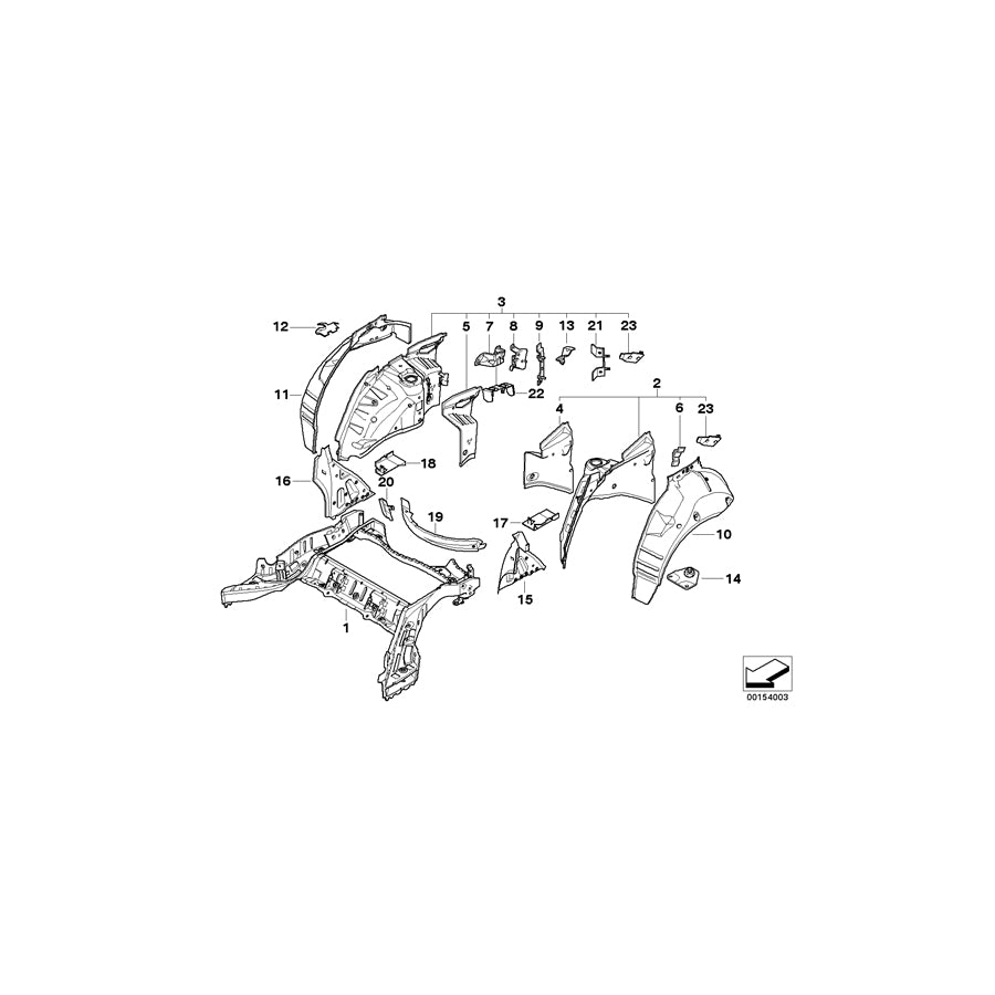 Genuine BMW 41147111251 E60 Section Of Left Rear Wheel Housing (Inc. 520i, 535i & 550i) | ML Performance EU