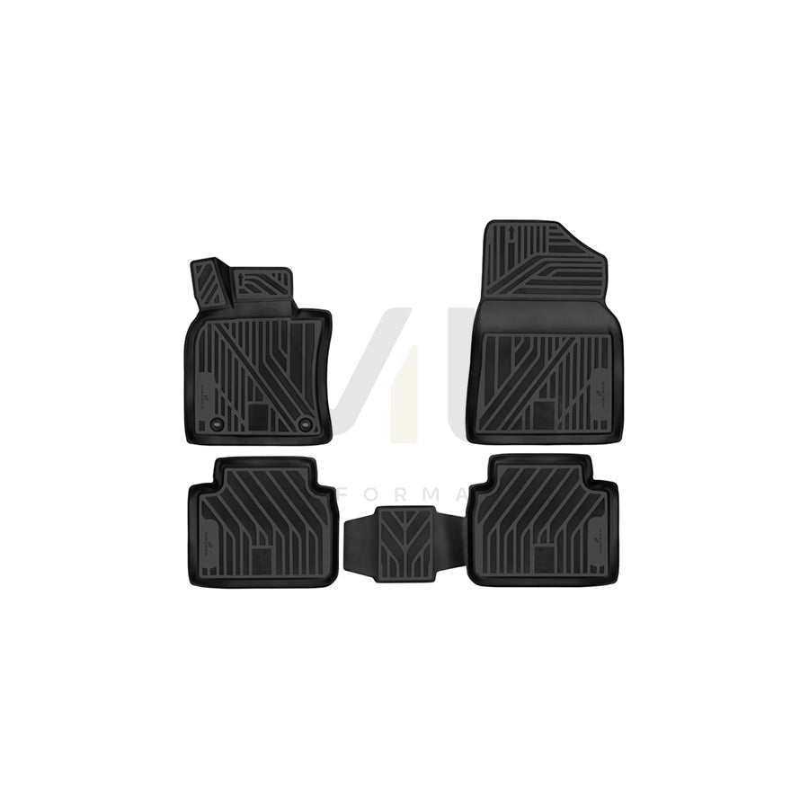 WALSER Tailored, XTR 75242 Floor mat set Elastomer, Front and Rear, Black | ML Performance Car Parts