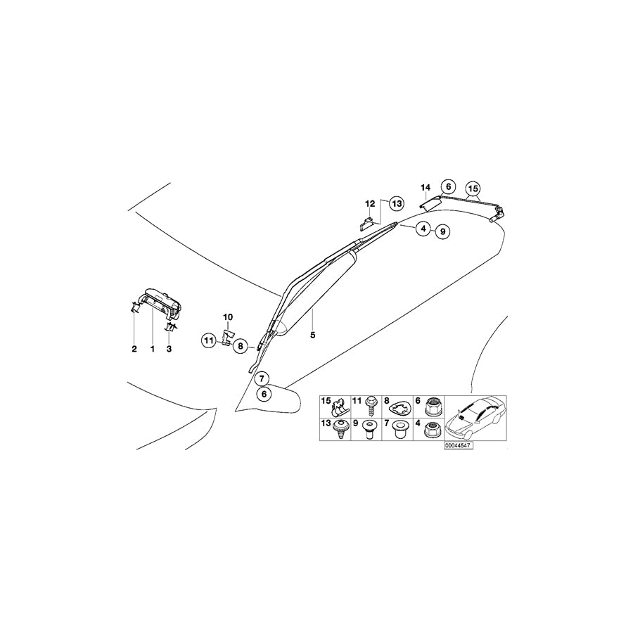 Genuine BMW 72128234842 E38 Right Its Head Air Bag Bracket (Inc. 750iL, 728i & 735iL) | ML Performance EU Car Parts