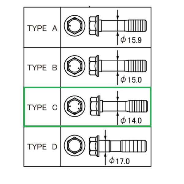 Genuine Lexus 90105-17018 CT Phase 1 Type C Front Shock Absorber Bolt