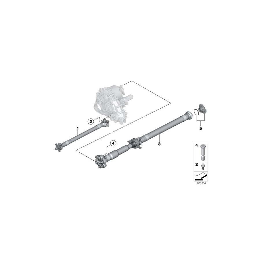 Genuine BMW 26108676288 F34 Drive Shaft Automatic Transmission L=1440MM (Inc. & 335iX) | ML Performance EU Car Parts