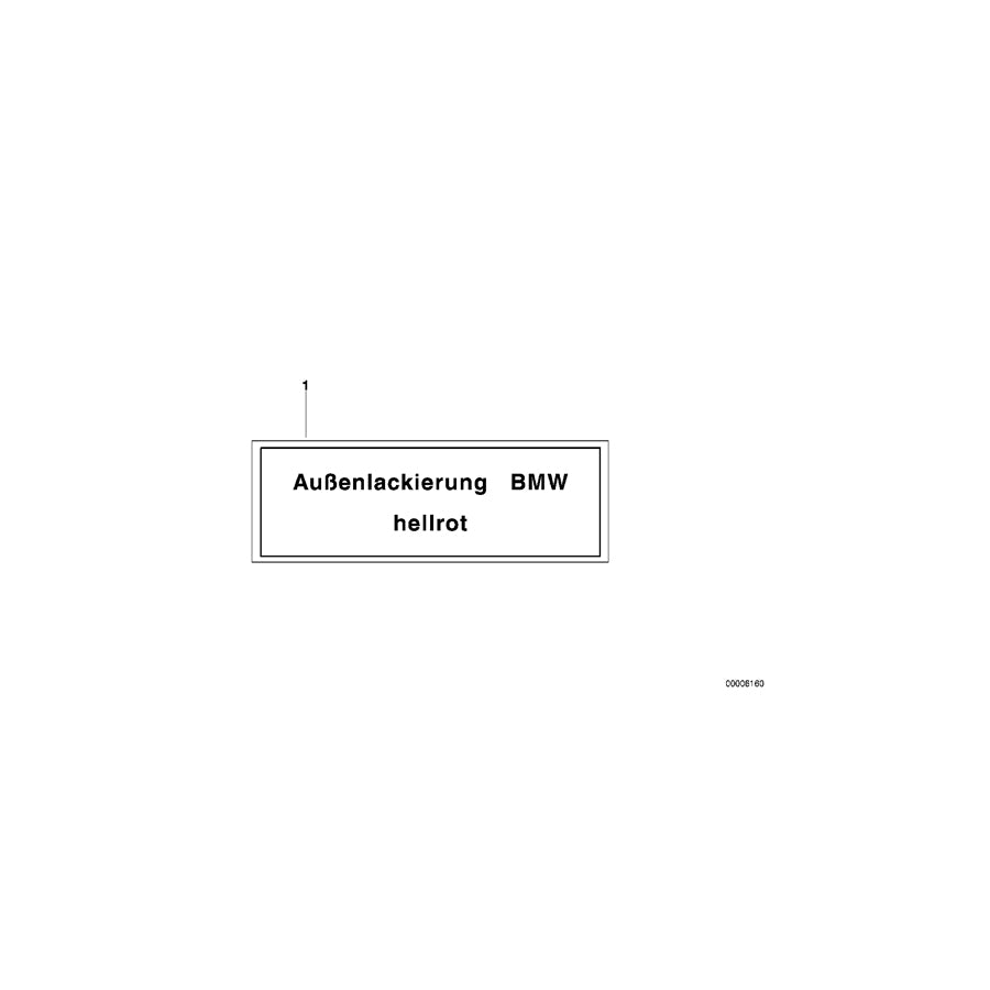 Genuine BMW 71212124909 E30 E36 E32 Label VULKANGRAU (Inc. 325ix, 518i & 750iLS) | ML Performance EU Car Parts