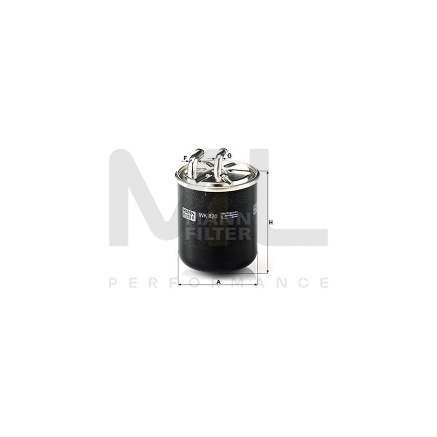 MANN-FILTER WK 820 Fuel filter In-Line Filter | ML Performance Car Parts
