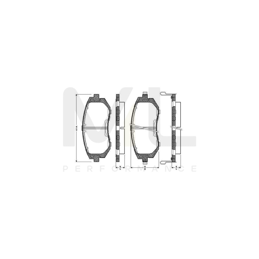 Bosch 0986Tb2428 Brake Pad Set Excl. Wear Warning Contact, With Accessories | ML Performance Car Parts