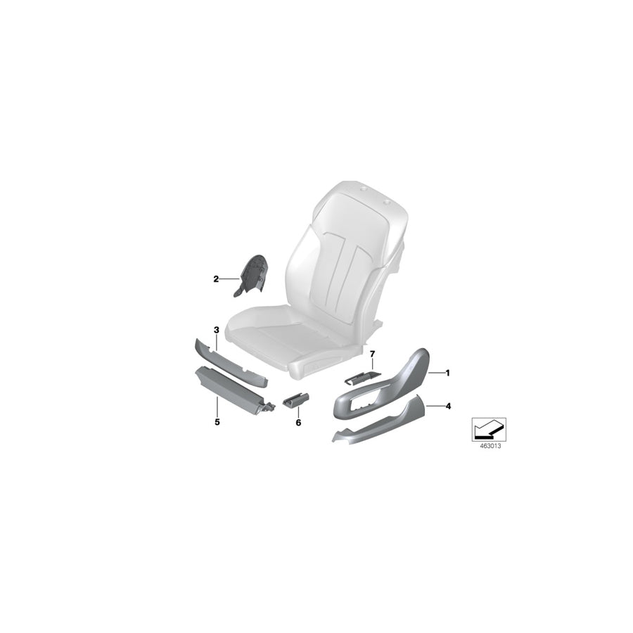 Genuine BMW 52107990402 G11 G12 Trim Cover, Seat, Electric, Front CARAMEL (Inc. 740dX, 725d & 750LdX) | ML Performance EU Car Parts