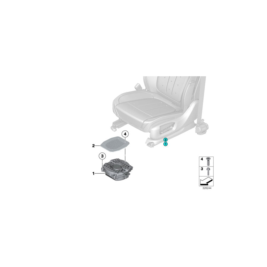 Genuine BMW 65132622477 F92 F93 G16 Central Woofer Trim (Inc. 840i, 840iX & M8) | ML Performance EU Car Parts