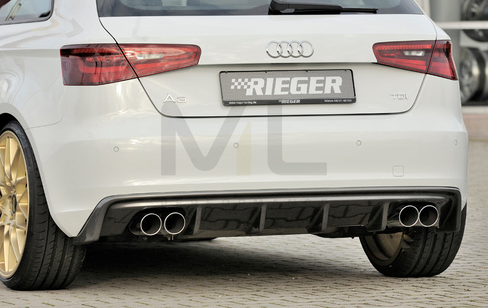 Rieger 00099143 Audi 8V A3 Rear Diffuser 1 | ML Performance EU Car Parts