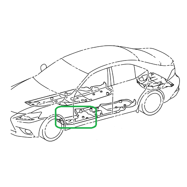 Genuine Lexus 58166-30070 IS Phase 3 N/S Front Body Undercover