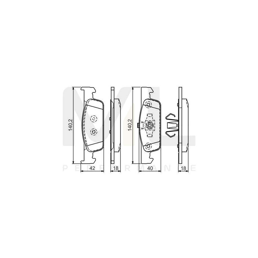 Bosch 0986Tb3172 Brake Pad Set | ML Performance Car Parts