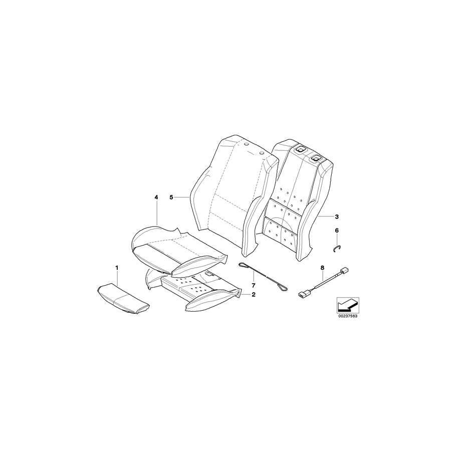 Genuine BMW 52103412147 E83 E83 Seat Cover Cloth ANTHRAZIT (Inc. X3 3.0i, X3 1.8d & X3 2.0d) | ML Performance EU Car Parts