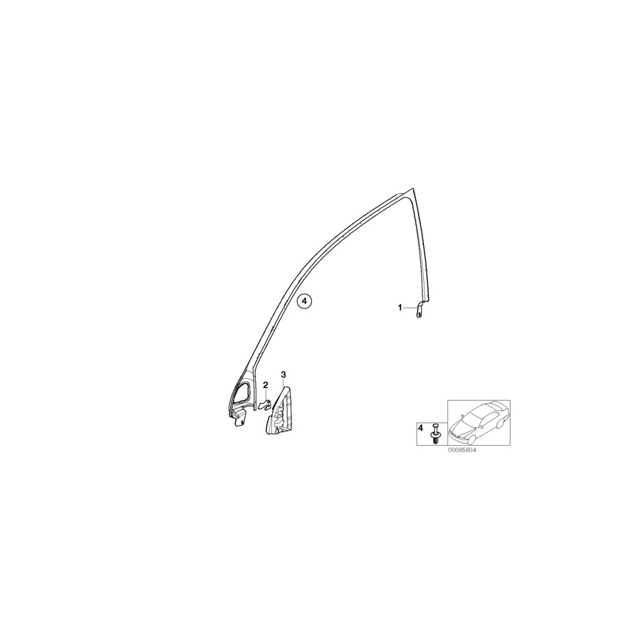 Genuine BMW 51338252455 E46 Cover, Window Frame With Speaker, Left (Inc. 320td, 325ti & 318td) | ML Performance EU Car Parts
