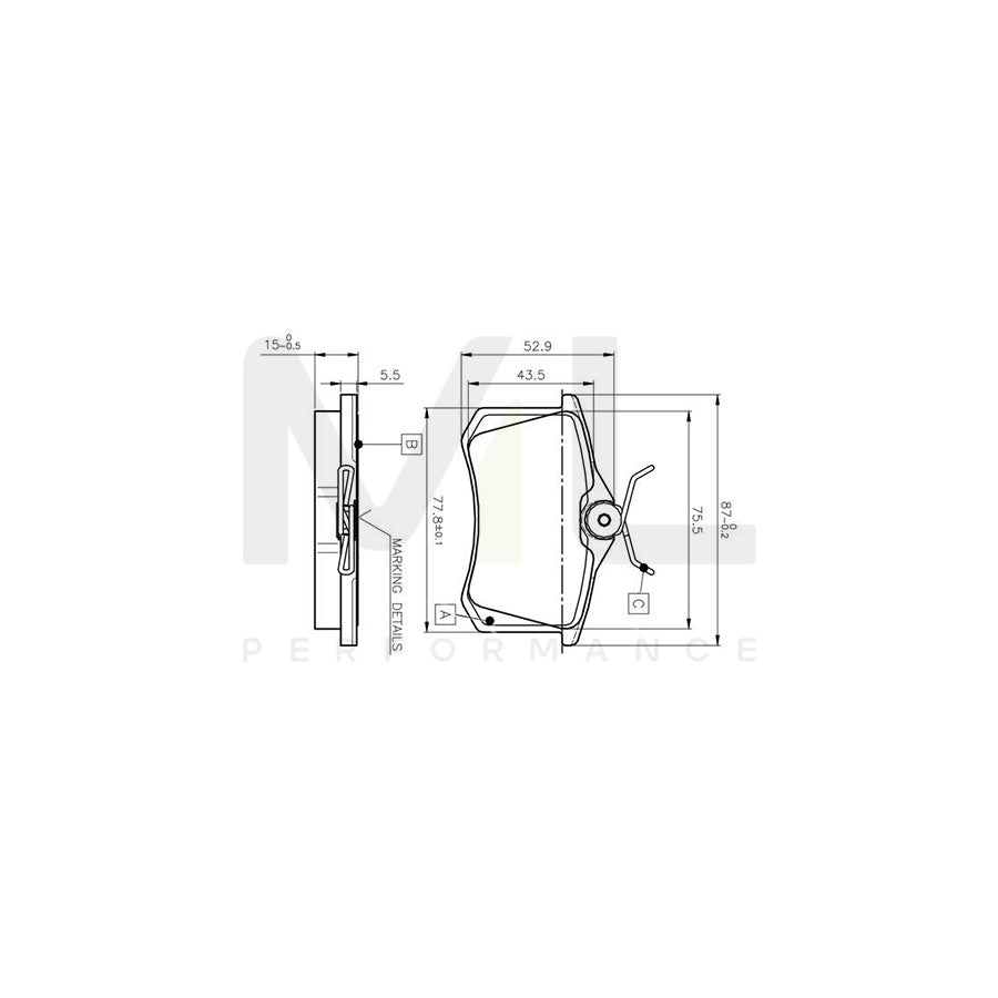 Bosch 0986Tb2140 Brake Pad Set Excl. Wear Warning Contact, With Bolts, With Accessories | ML Performance Car Parts