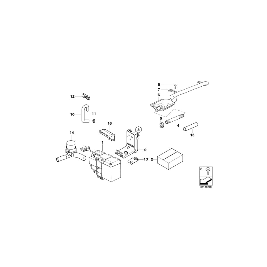 Genuine BMW 64126912028 E39 Additional Heater (Inc. 530d, 520d & 525d) | ML Performance EU Car Parts