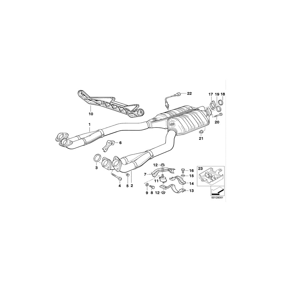 Genuine BMW 11781741092 E31 Oxygen Sensor L=570MM (Inc. & 840i) | ML Performance EU Car Parts