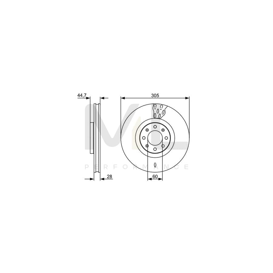 BOSCH 0 986 479 531 Brake Disc Vented, Oiled, Alloyed / High-carbon, with bolts/screws | ML Performance Car Parts