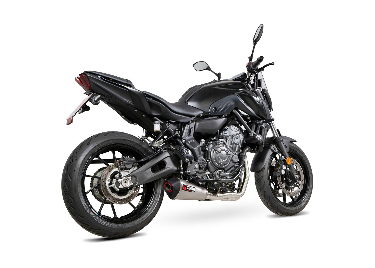 Scorpion RYA121SYSSEO Yamaha MT-07 Serket Taper Full System - Brushed Stainless Steel Sleeve | ML Performance EU EU