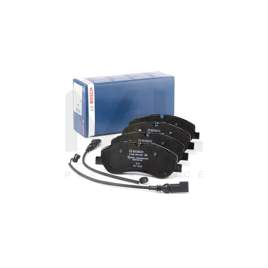 Bosch 0986494844 Brake Pad Set Incl. Wear Warning Contact, With Anti-Squeak Plate BP2018 | ML Performance Car Parts