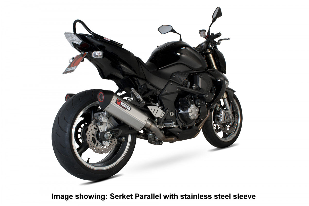 Scorpion RKA79TEO Kawasaki Z1000 Serket Parallel Slip-On (Pair) - Titanium Sleeve | ML Performance EU EU