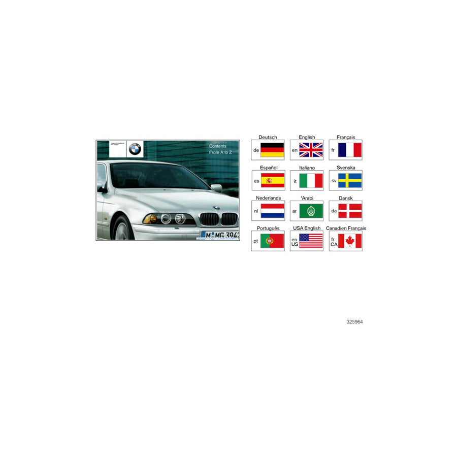 Genuine BMW 01409791300 E39 Owner'S Handbook E39, E39/2 DE, MJ 1999 (Inc. 523i, 528i & 520i) | ML Performance EU Car Parts