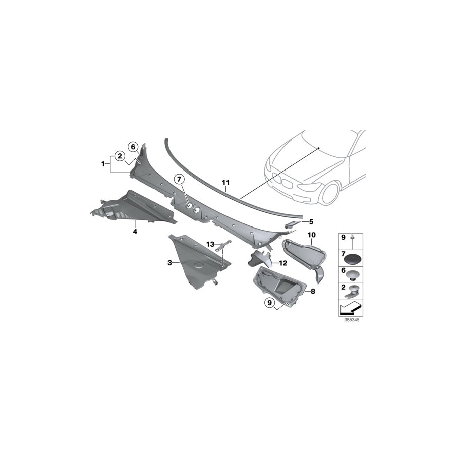 Genuine BMW 51717064092 F80 F12 F02 Clip (Inc. 530d, Alpina B7X & M135iX) | ML Performance EU Car Parts