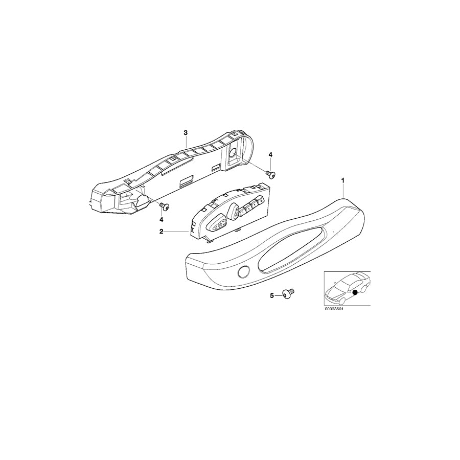 Genuine BMW 52108255382 E64 E46 Actuation Unit Right (Inc. M3, 323Ci & 325Ci) | ML Performance EU