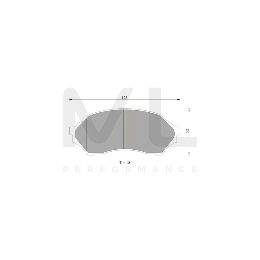 Bosch 0986Ab2653 Brake Pad Set For Mazda 323 BP2653N | ML Performance Car Parts