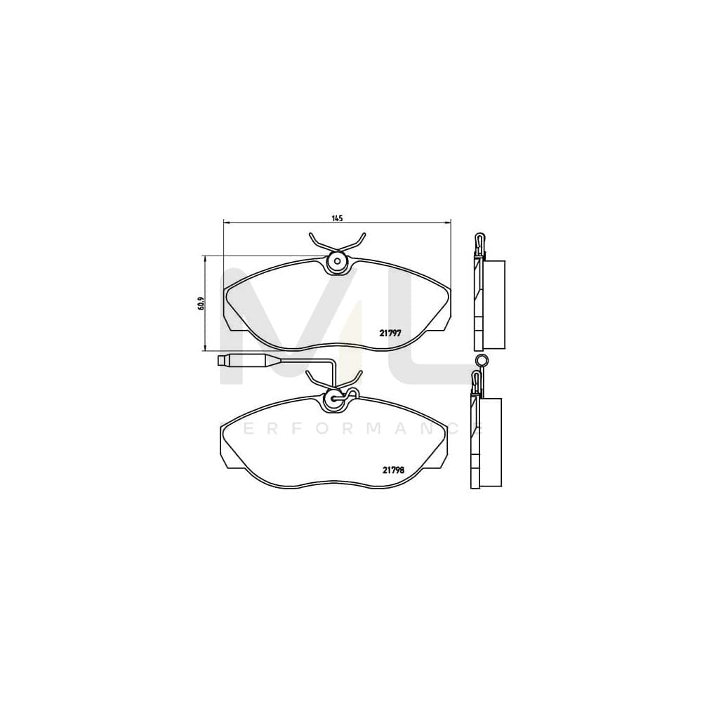 Brembo P 23 068 Brake Pad Set With Brake Caliper Screws | ML Performance Car Parts